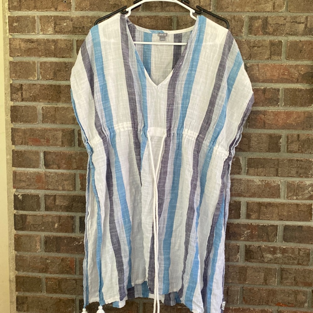 Aerie oversized striped bathing suit coverup